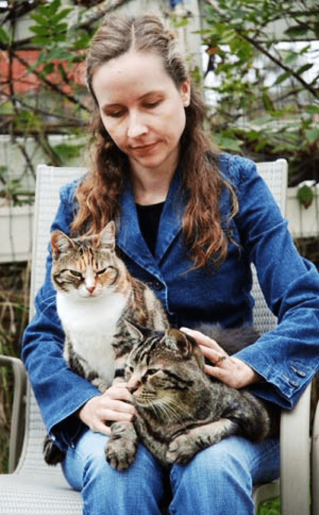 Kathleen Prasad & 2 cats