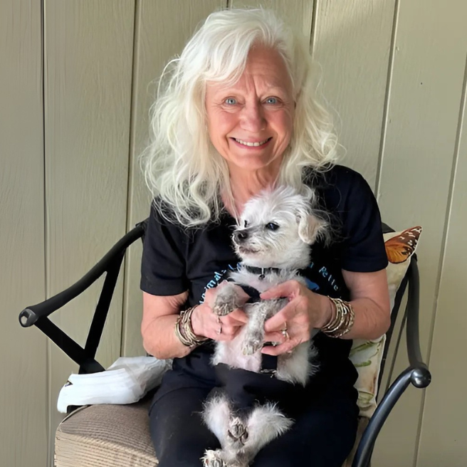 Gail with Andy landscape